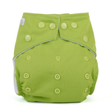 Lime green cloth nappy with poppers