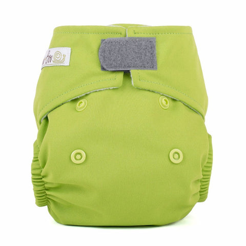 Lime green reusable newborn nappy