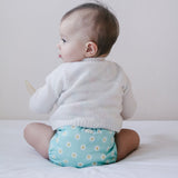 Sitting baby in Baba+Boo Daisy Chain nappy
