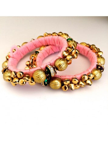 Pink Ghungroo Bangles