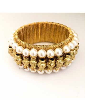 Golden Pearl Bangle