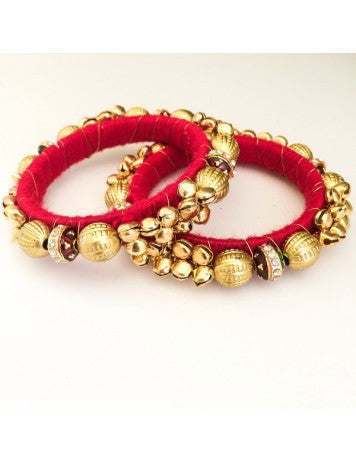 Red Ghungroo Bangles