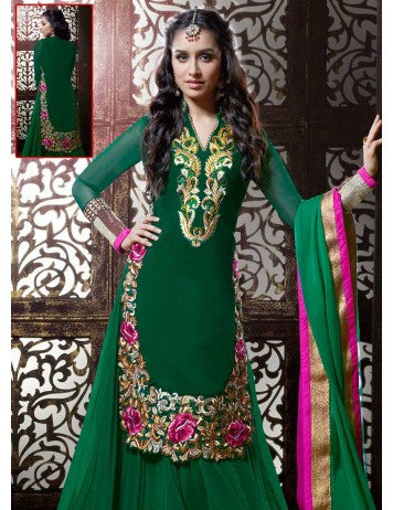 Shraddha Green and Pink Lehenga